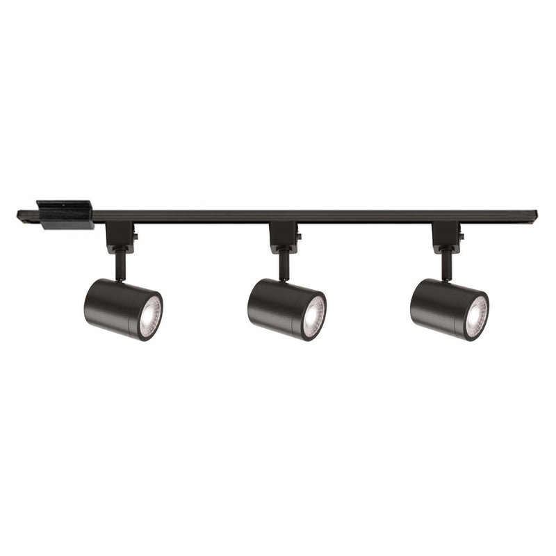 W.A.C. Lighting H-8010/3-CS-BK LED Track Luminaire, Black