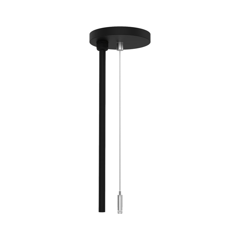 W.A.C. Lighting J2-SKCF96-BK Feed Canopy with 96" Cable Suspension, Black