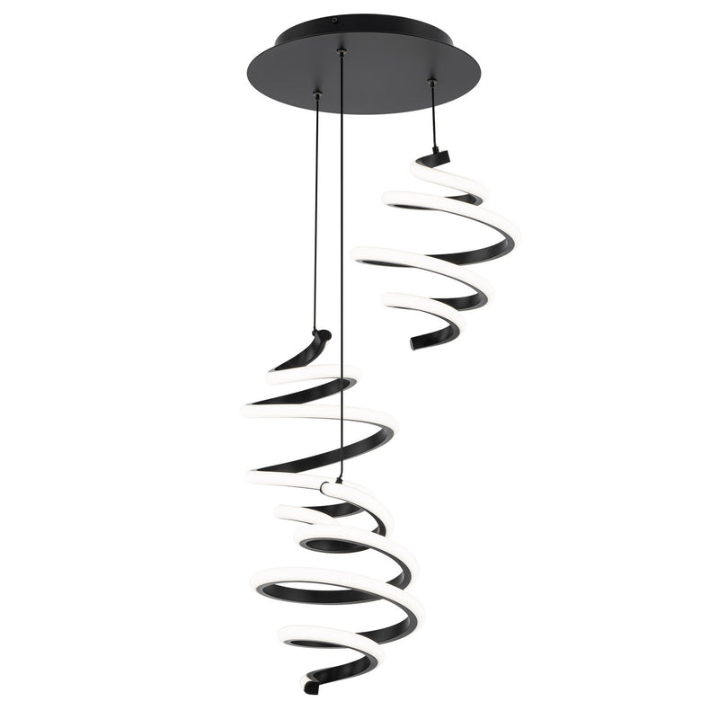 W.A.C. Lighting PD-19403R-BK LED Chandelier, Black