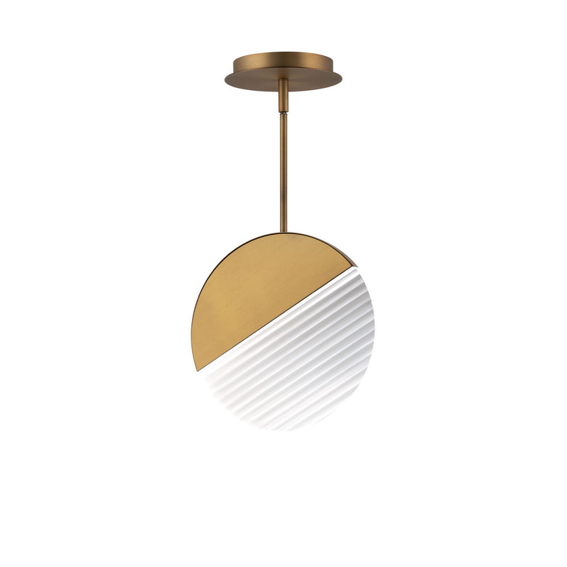W.A.C. Lighting PD-25410-40-AB LED Mini Pendant, Aged Brass