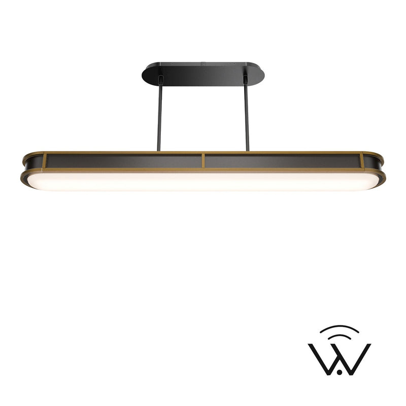 W.A.C. Lighting PD414648-TWA-BK/AB LED Pendant, Black/Aged Brass