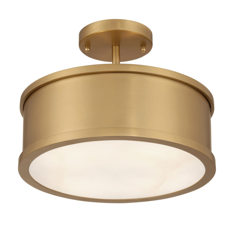 Metropolitan N2352-732 Two Light Semi-Flush Mount, Legacy Brass
