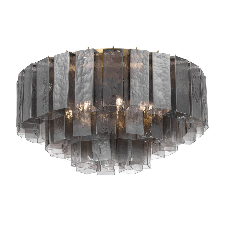 Metropolitan N3145-GS-732 Seven Light Flush Mount, Legacy Brass