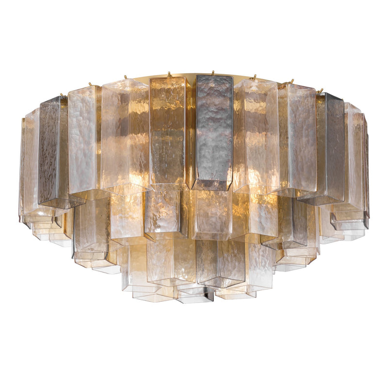 Metropolitan N3145-MX-732 Seven Light Flush Mount, Legacy Brass
