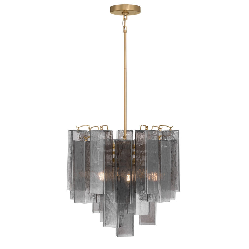 Metropolitan N3146-GS-732 Six Light Pendant, Legacy Brass