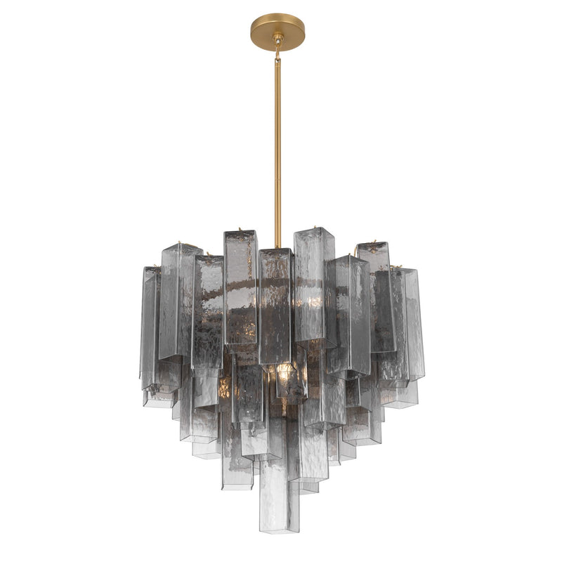 Metropolitan N3148-GS-732 Nine Light Pendant, Legacy Brass