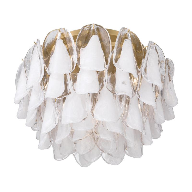 Metropolitan N3476-732 Six Light Flush Mount, Legacy Brass