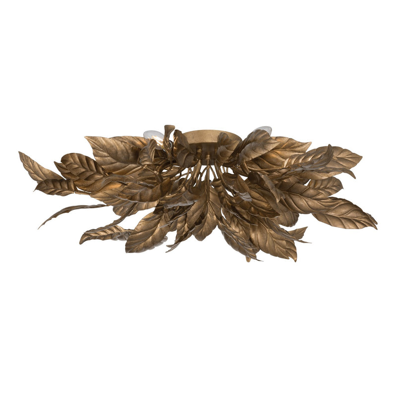 Metropolitan N3525-736 Six Light Flush Mount, Weathered Gold