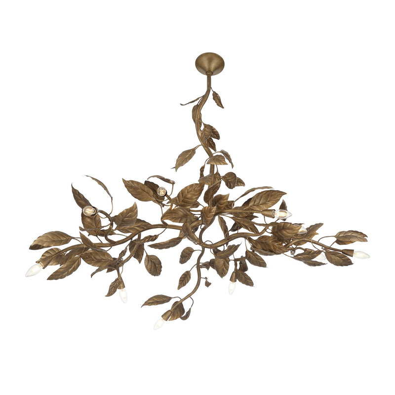Metropolitan N3527-736 11 Light Linear Chandelier, Weathered Gold
