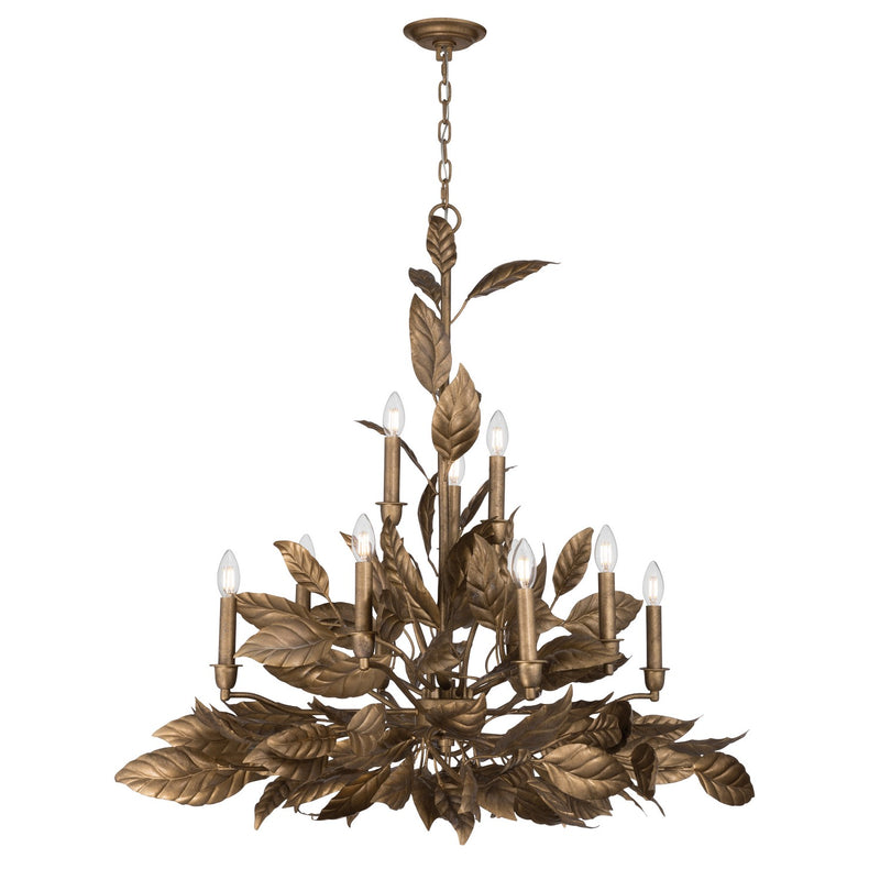 Metropolitan N3528-736 11 Light Chandelier, Weathered Gold