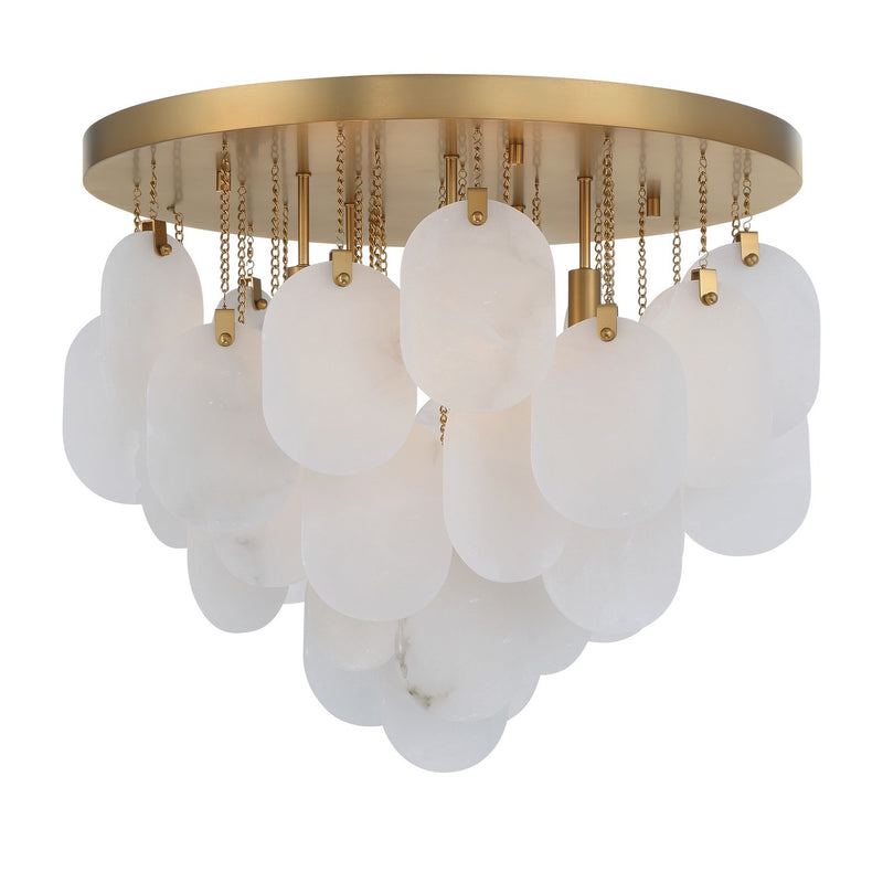 Metropolitan N3675-732 Five Light Flush Mount, Legacy Brass