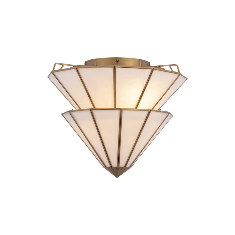 Metropolitan N5624-732 Three Light Semi-Flush Mount, Legacy Brass