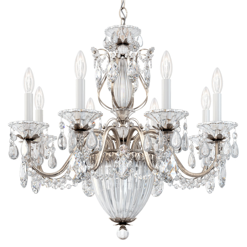 Schonbek 1238N-48A 11 Light Chandelier, Antique Silver