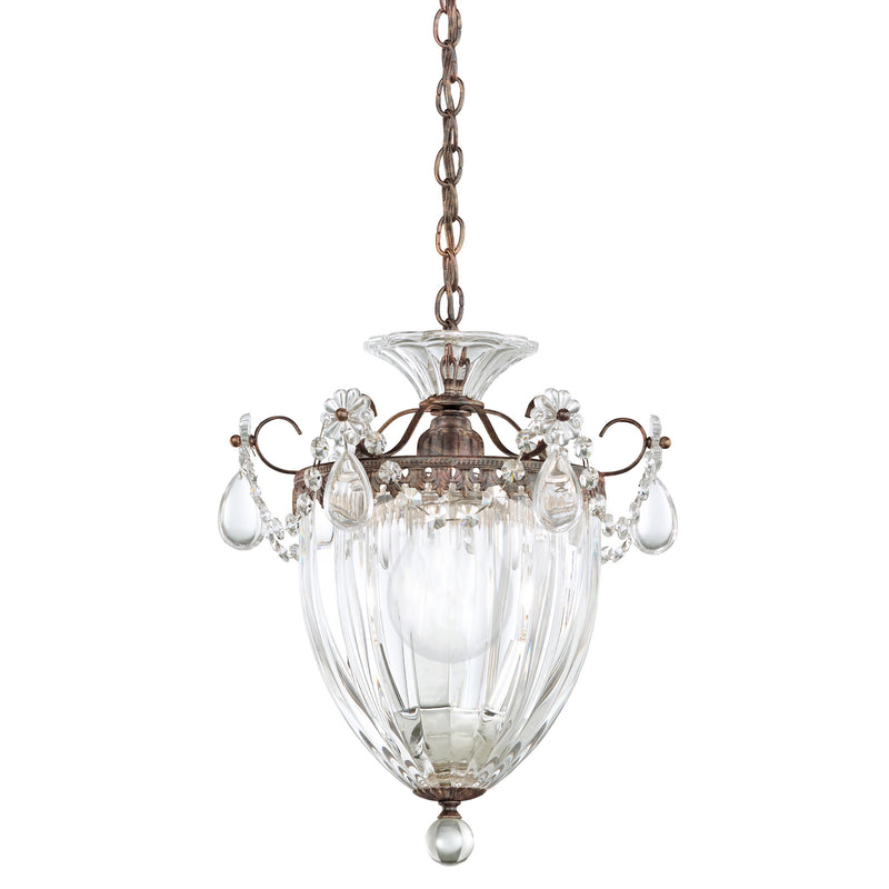 Schonbek 1241-76A One Light Mini Pendant, Heirloom Bronze