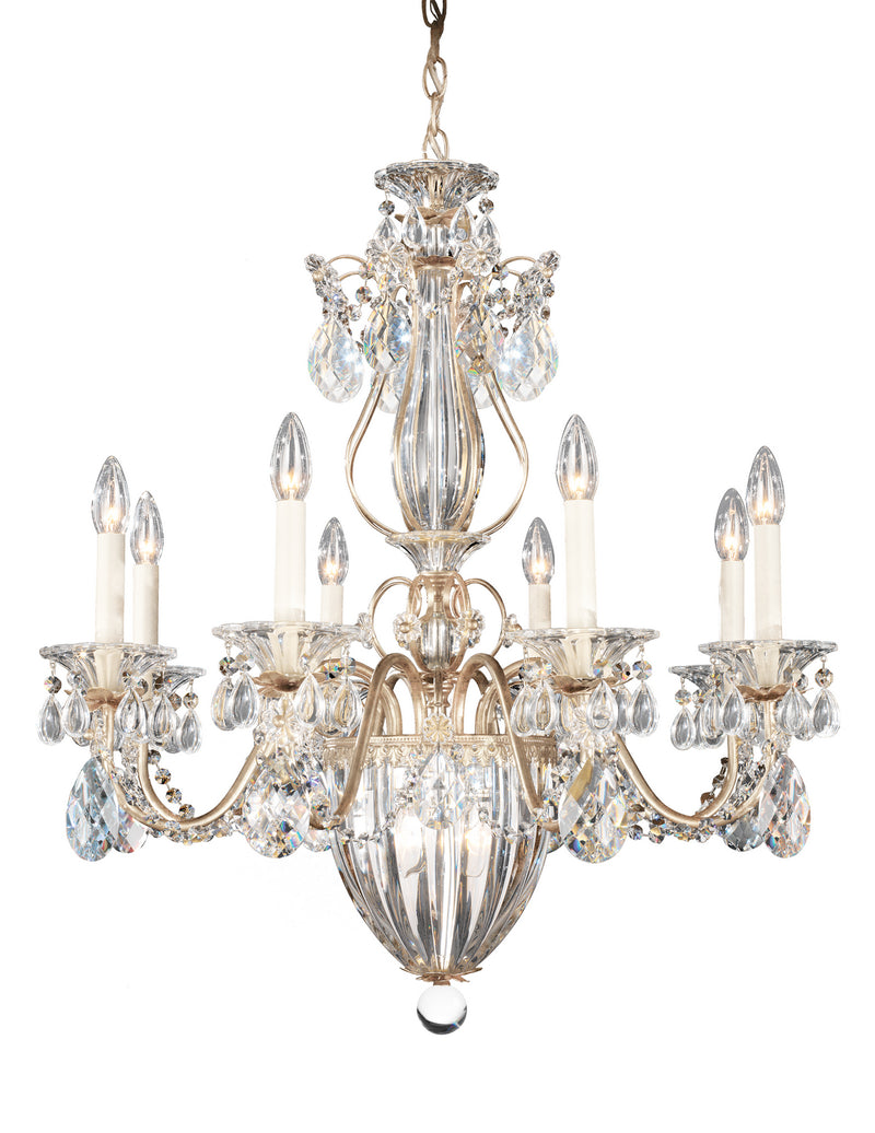 Schonbek 1248-48A 11 Light Chandelier, Antique Silver