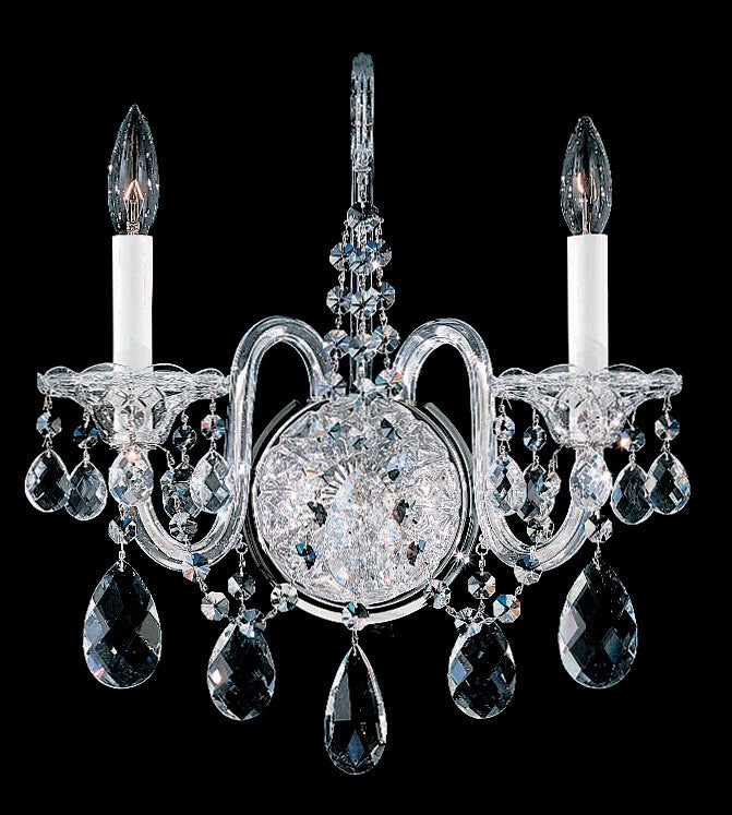 Schonbek 2991-40A Two Light Wall Sconce, Silver