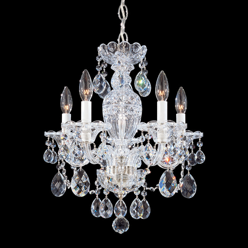Schonbek 2999-40A Five Light Chandelier, Silver