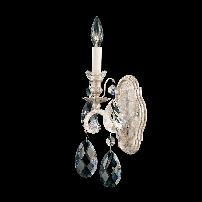 Schonbek 3756-48R One Light Wall Sconce, Antique Silver