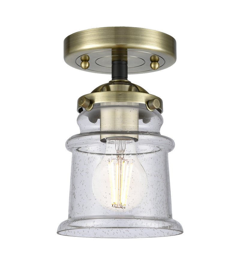 Innovations 284-1C-BAB-G184S One Light Semi-Flush Mount, Black Antique Brass