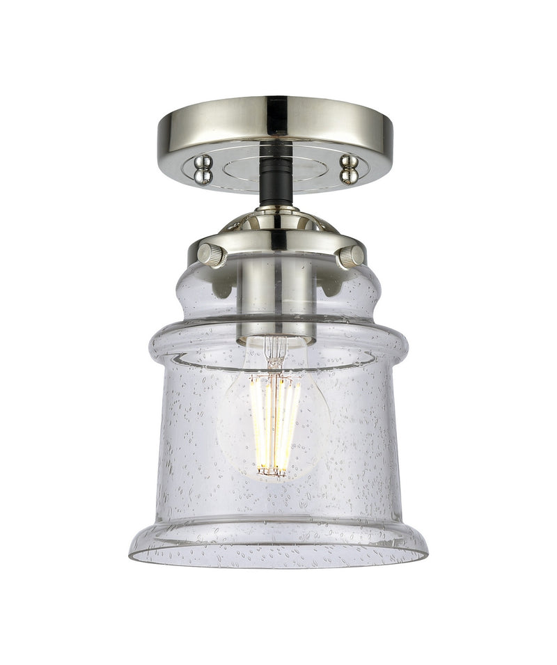 Innovations 284-1C-BPN-G184S One Light Semi-Flush Mount, Black Polished Nickel