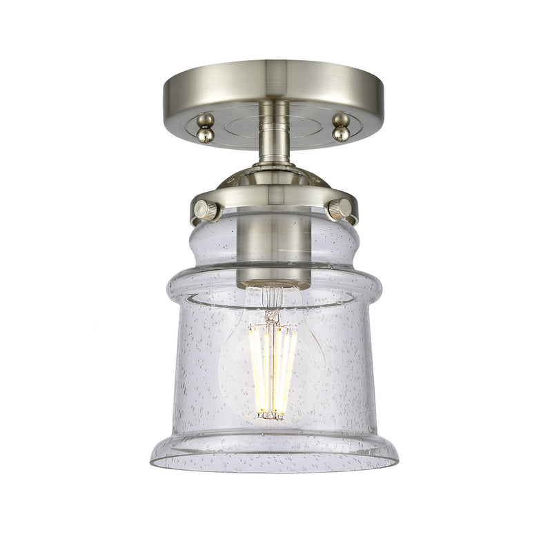 Innovations 284-1C-SN-G184S One Light Semi-Flush Mount, Brushed Satin Nickel