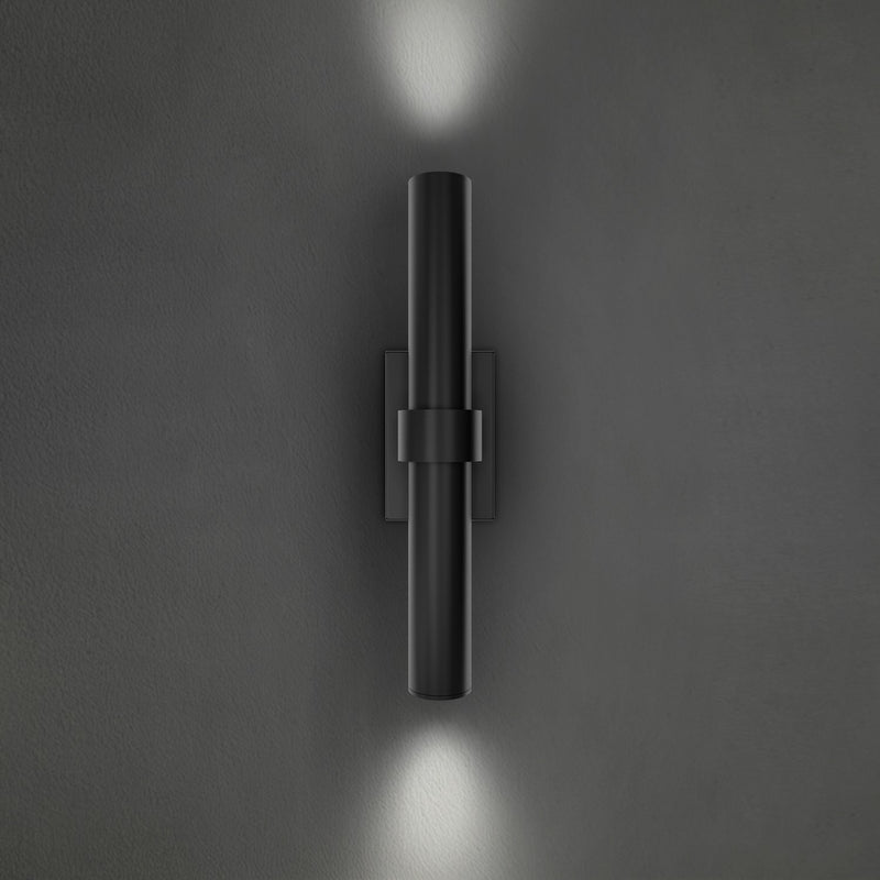 Modern Forms WS-W84520-27-BK LED Outdoor Wall Sconce, Black