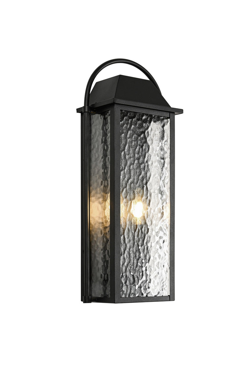 Matteo Lighting E22002MB Two Light Outdoor Lantern, Matte Black