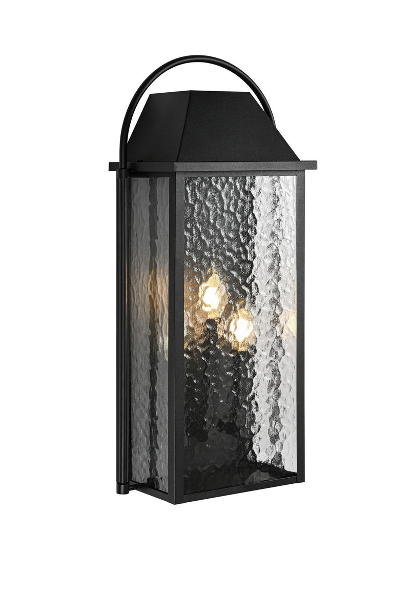 Matteo Lighting E22003MB Three Light Outdoor Lantern, Matte Black