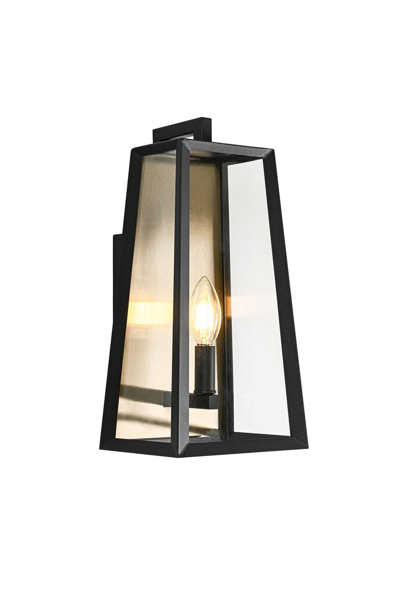 Matteo Lighting E22101MB One Light Outdoor Lantern, Matte Black