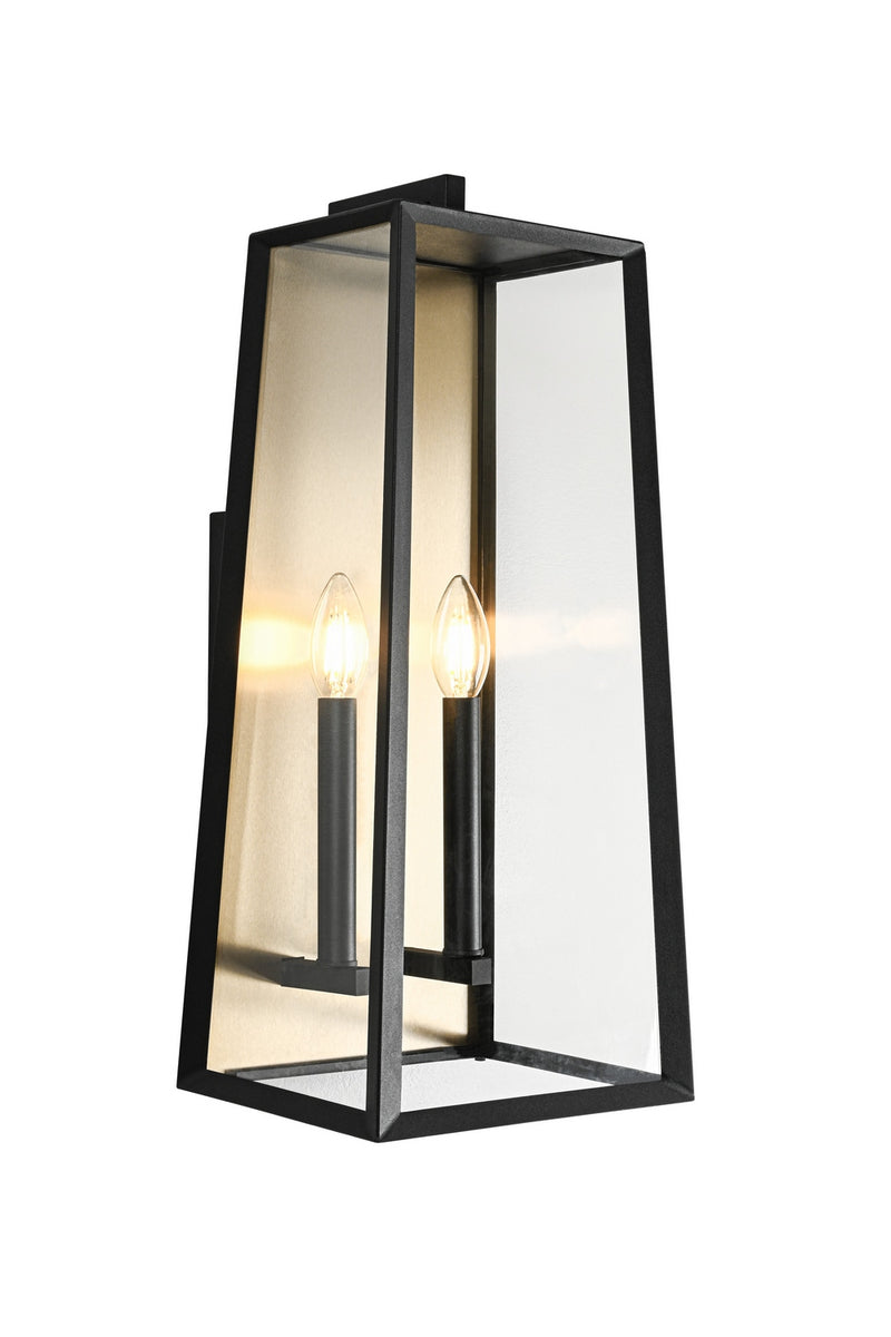 Matteo Lighting E22102MB Two Light Outdoor Lantern, Matte Black