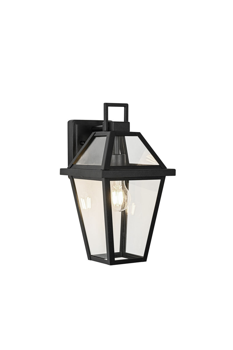 Matteo Lighting E22301MB One Light Outdoor Lantern, Matte Black