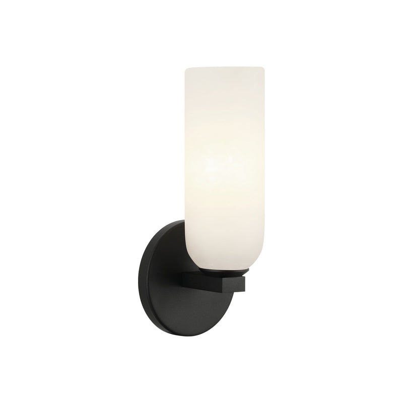Matteo Lighting S19211MB One Light Wall Sconce, Matte Black