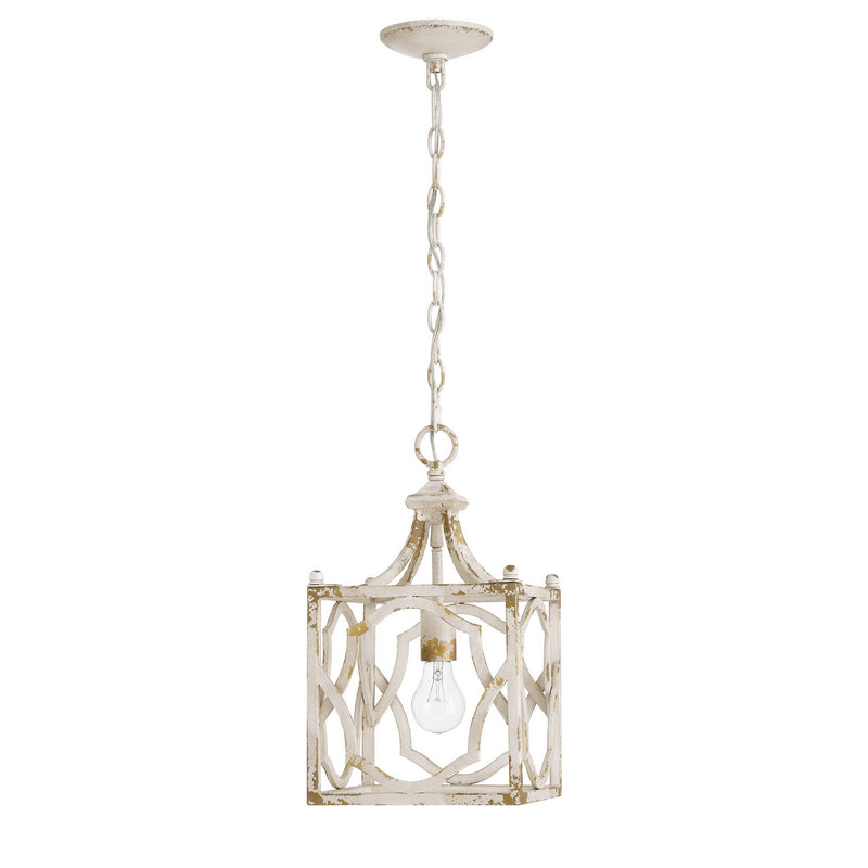 Golden 0885-S AI One Light Pendant, Antique Ivory