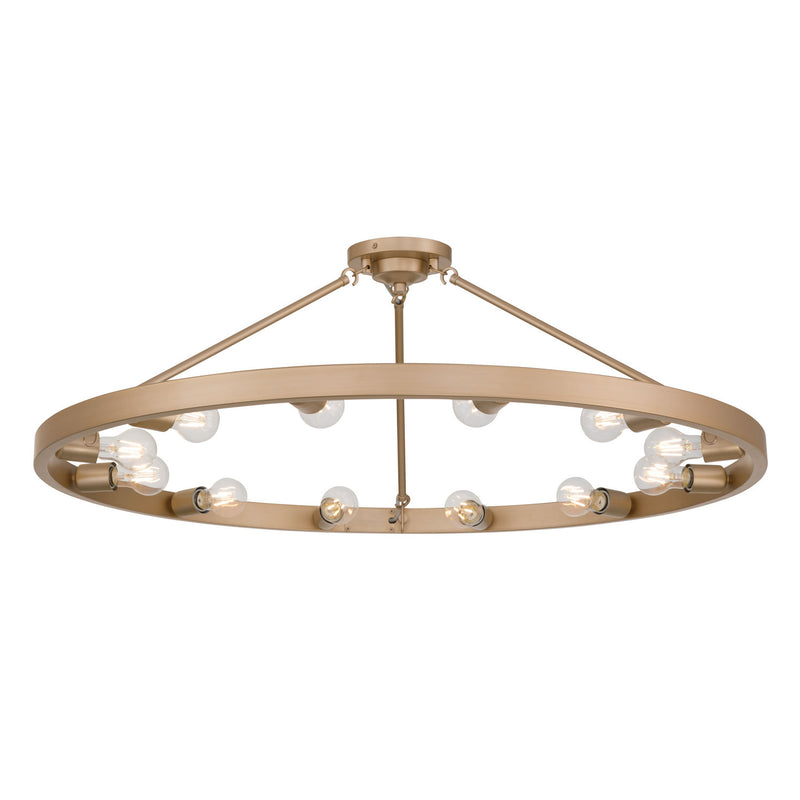 Golden 1019-12SF FRG 12 Light Semi-Flush Mount, French Gold