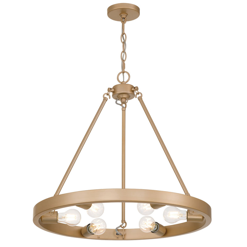 Golden 1019-6 FRG Six Light Chandelier, French Gold