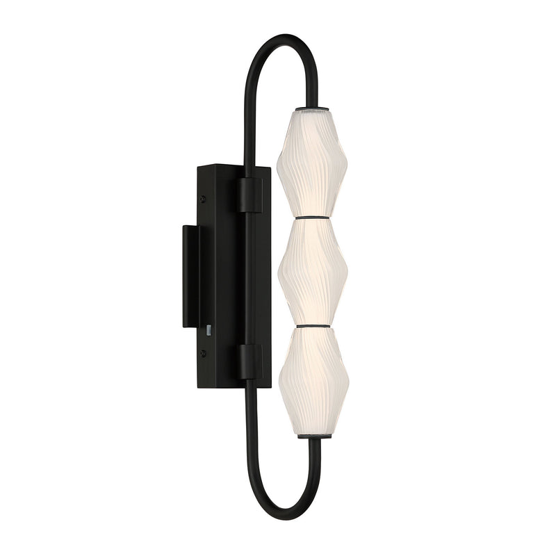 Golden 1517-OWL3 BLK-FST LED Outdoor Wall Mount, Matte Black