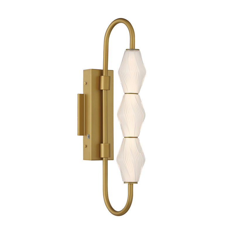 Golden 1517-OWL3 SBG-FST LED Outdoor Wall Mount, Satin Brushed Gold