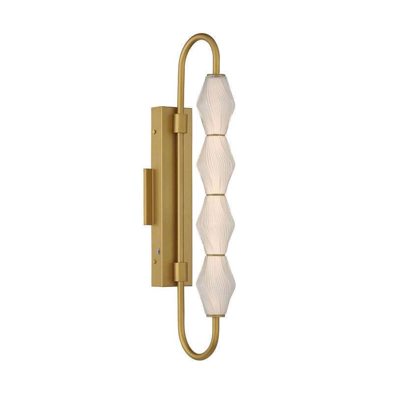 Golden 1517-OWL4 SBG-FST LED Outdoor Wall Mount, Satin Brushed Gold