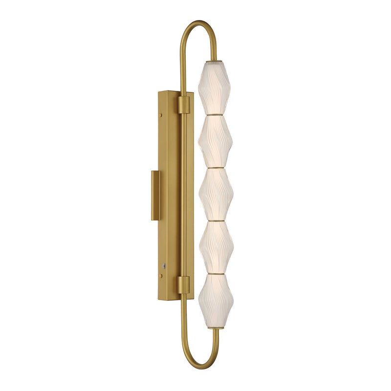 Golden 1517-OWL5 SBG-FST LED Outdoor Wall Mount, Satin Brushed Gold