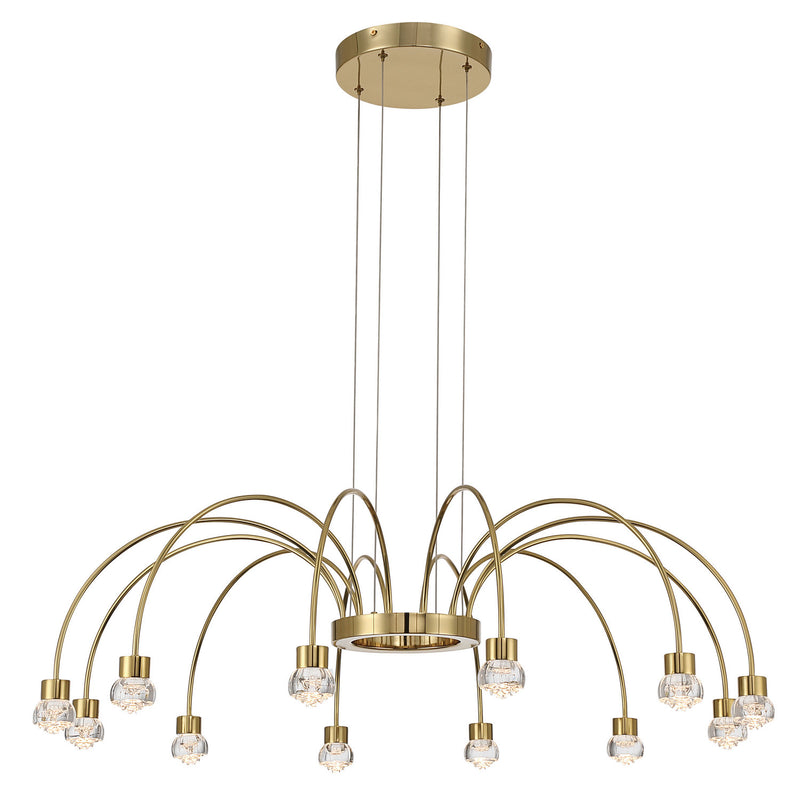 Golden 1573-12 TG-B LED Chandelier, Titanium Gold