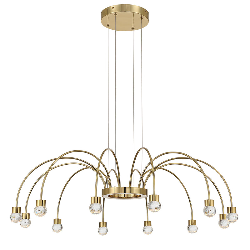 Golden 1573-12 TG-C LED Chandelier, Titanium Gold