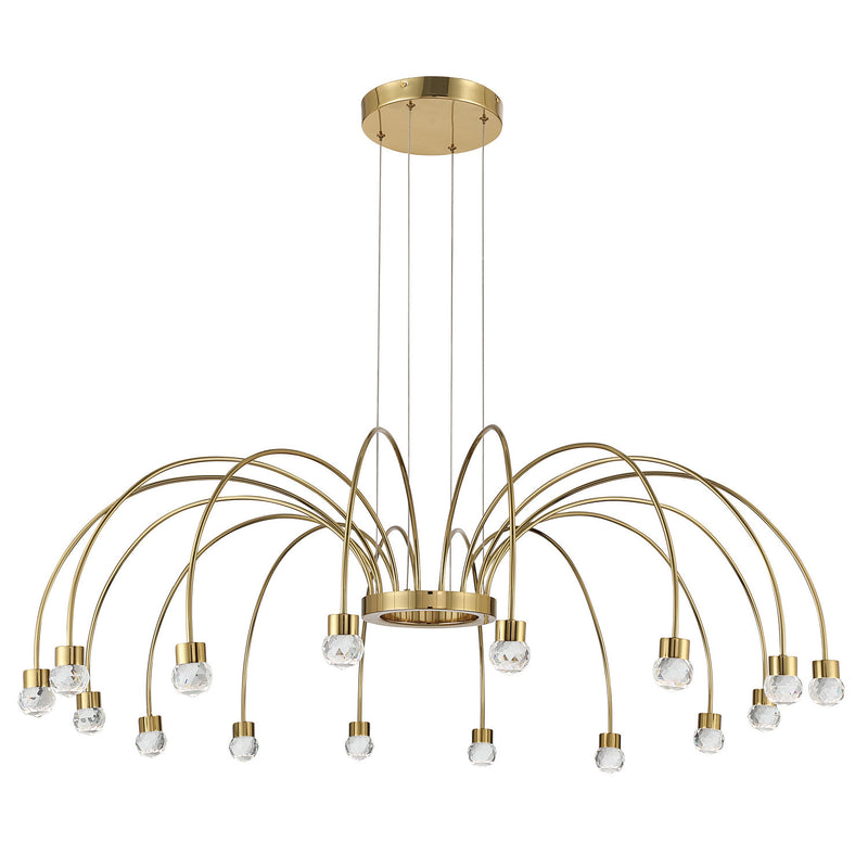 Golden 1573-16 TG-C LED Chandelier, Titanium Gold