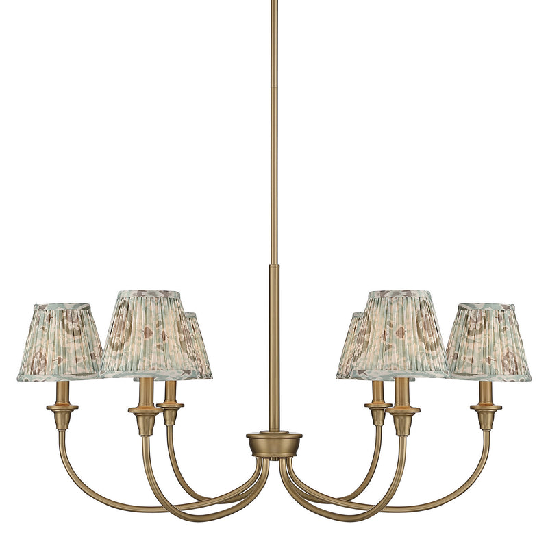 Golden 1622-6 BCB-HGA Six Light Chandelier, Brushed Champagne Brass