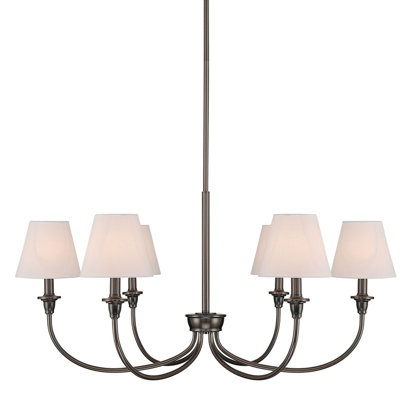 Golden 1622-6 ORB-EHW Six Light Chandelier, Oil Rubbed Bronze