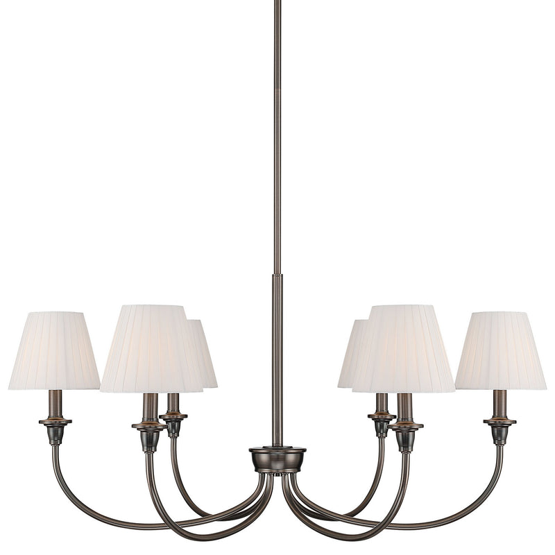 Golden 1622-6 ORB-EPW Six Light Chandelier, Oil Rubbed Bronze