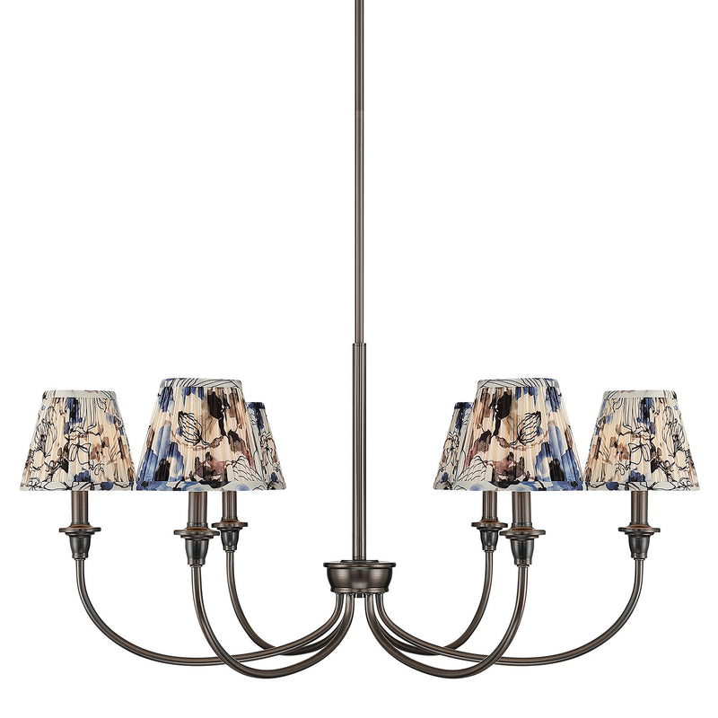 Golden 1622-6 ORB-HGB Six Light Chandelier, Oil Rubbed Bronze