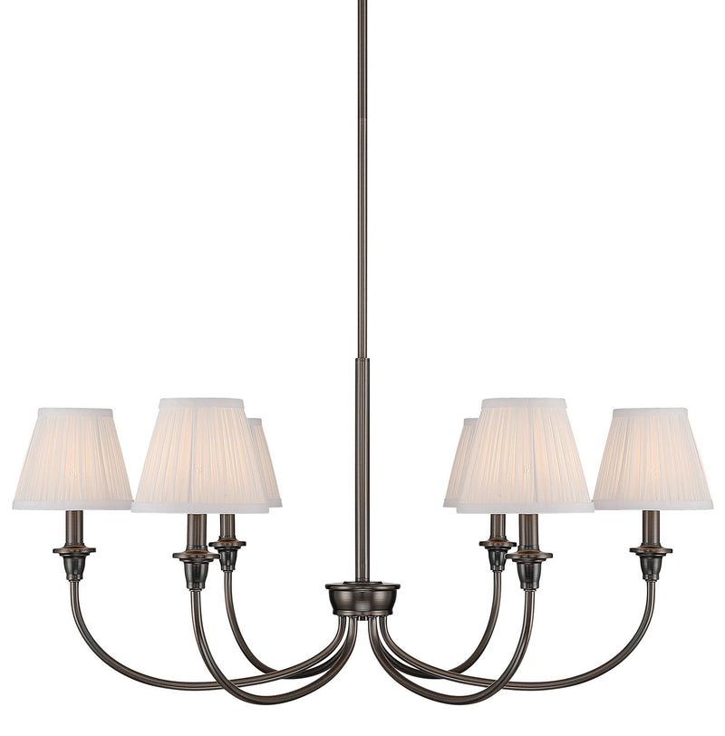 Golden 1622-6 ORB-HGW Six Light Chandelier, Oil Rubbed Bronze
