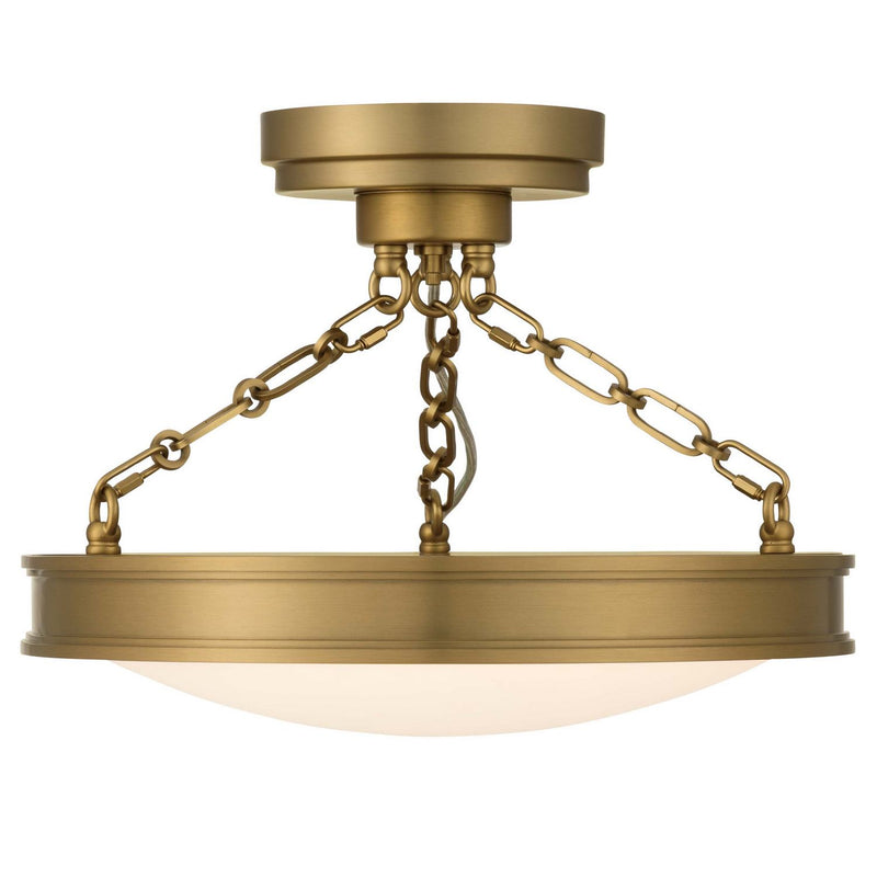 Golden 1700-17SF BCB-EG LED Semi-Flush Mount, Brushed Champagne Brass