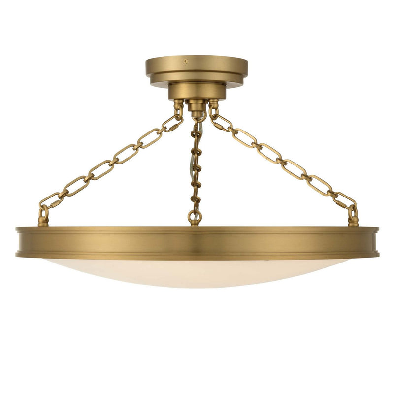 Golden 1700-24SF BCB-EG LED Semi-Flush Mount, Brushed Champagne Brass