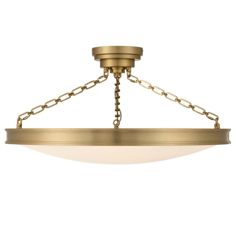 Golden 1700-30SF BCB-EG LED Semi-Flush Mount, Brushed Champagne Brass